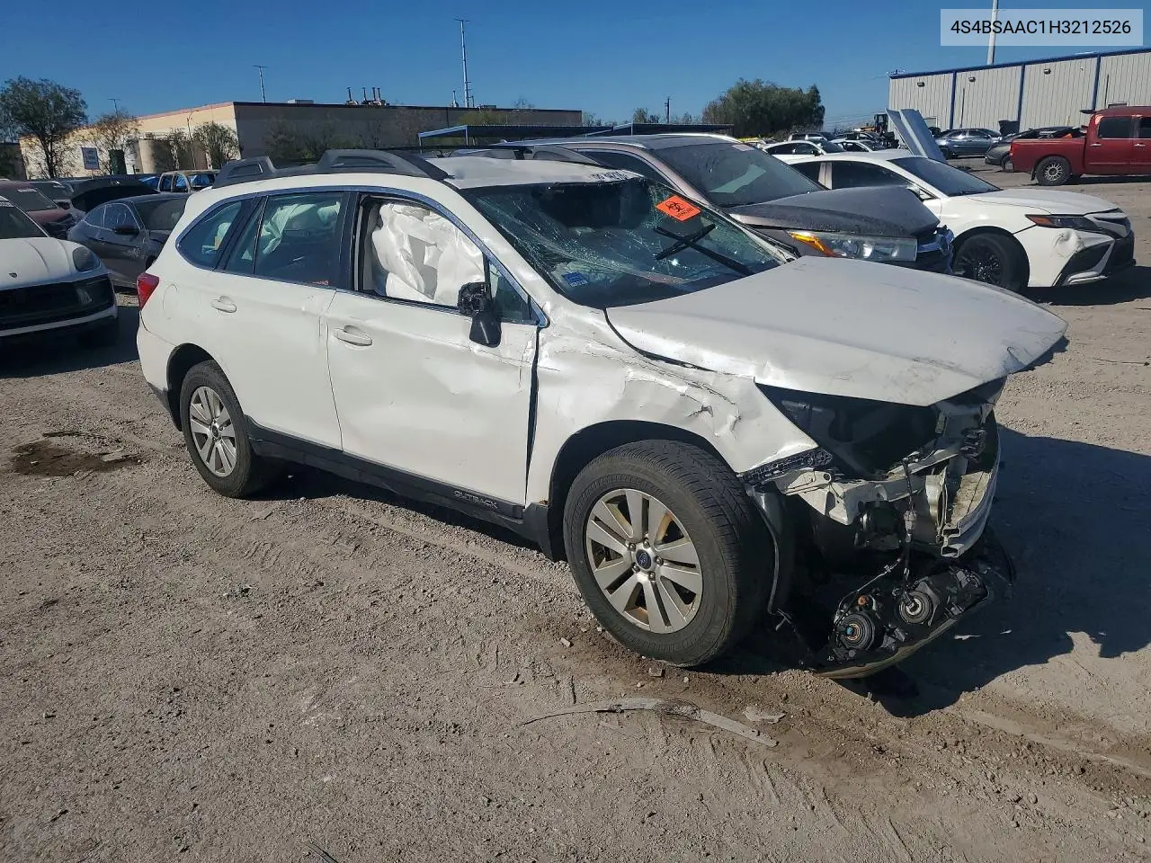 2017 SUBARU OUTBACK VIN 4S4BSAAC1H3212526 — фото 4
