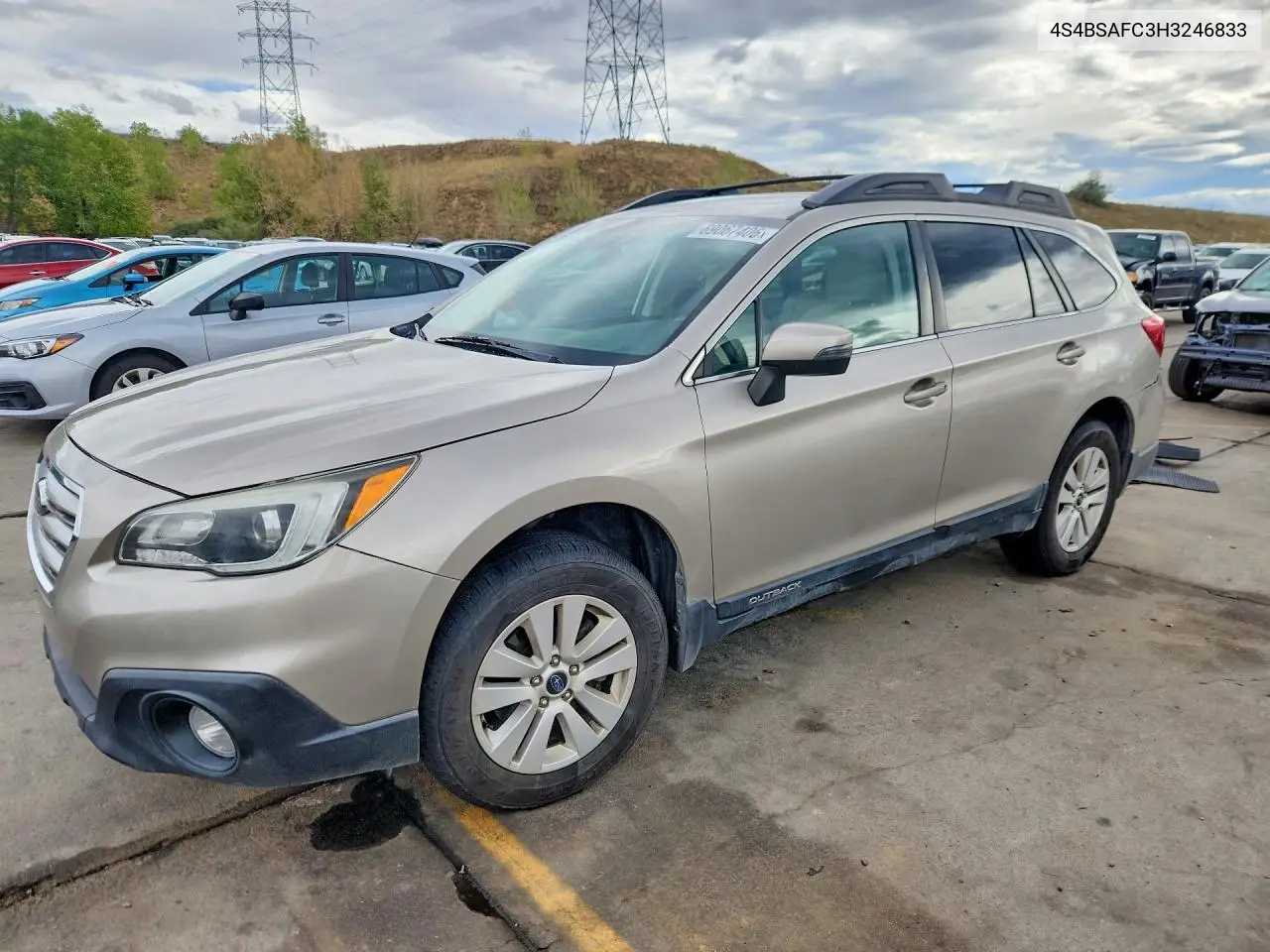 SUBARU OUTBACK 2017, VIN 4S4BSAFC3H3246833