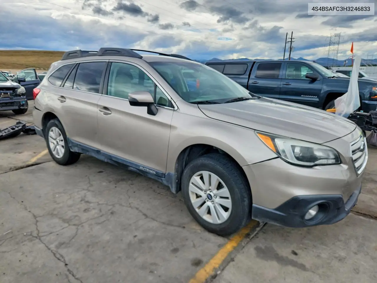 2017 SUBARU OUTBACK VIN 4S4BSAFC3H3246833 — фото 4