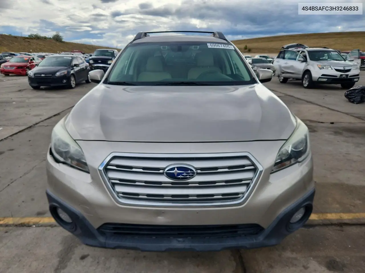 2017 SUBARU OUTBACK VIN 4S4BSAFC3H3246833 — фото 5