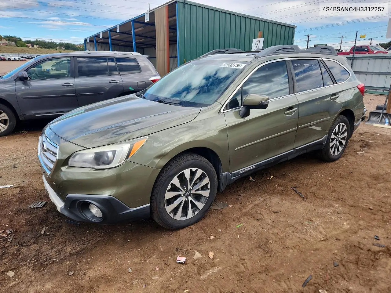 SUBARU OUTBACK 2017, VIN 4S4BSANC4H3312257