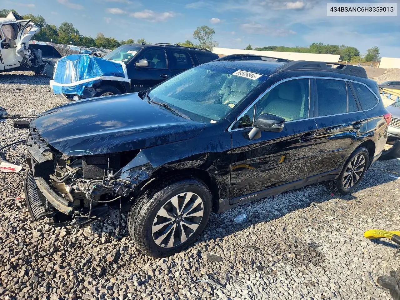 SUBARU OUTBACK 2017, VIN 4S4BSANC6H3359015