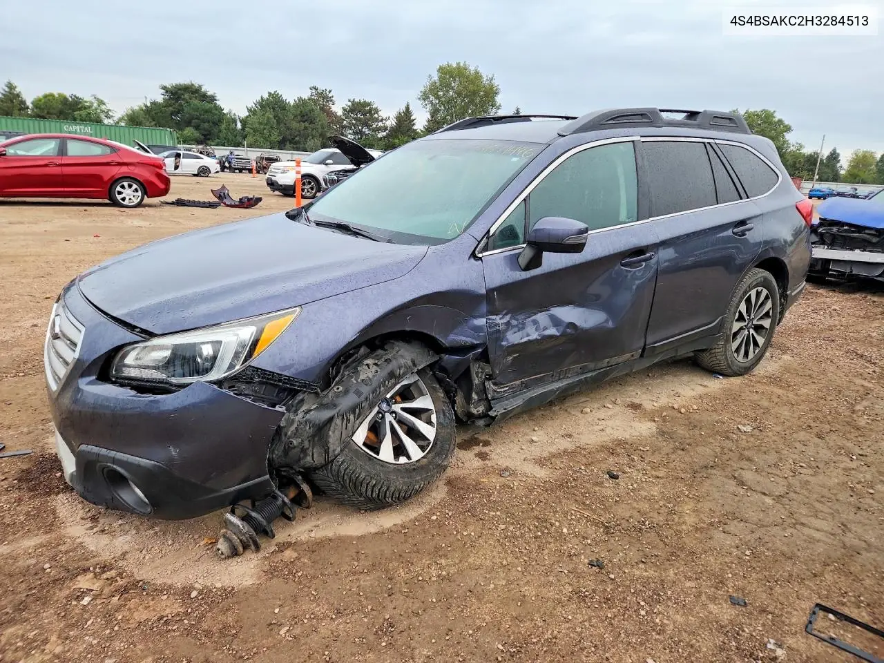 SUBARU OUTBACK 2017, VIN 4S4BSAKC2H3284513