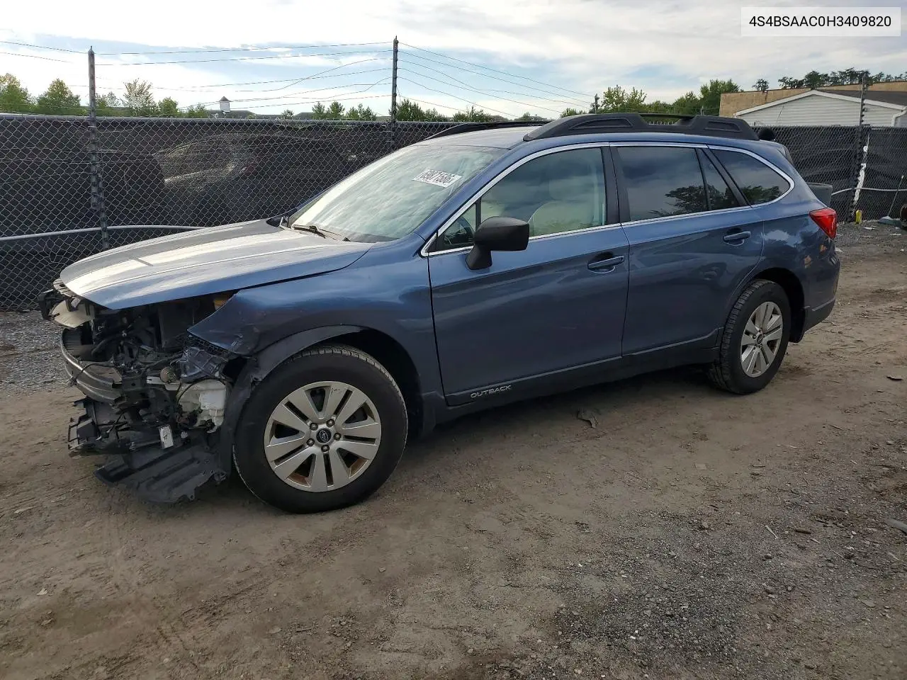 SUBARU OUTBACK 2017, VIN 4S4BSAAC0H3409820