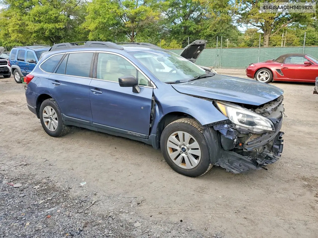 2017 SUBARU OUTBACK VIN 4S4BSAAC0H3409820 — фото 4