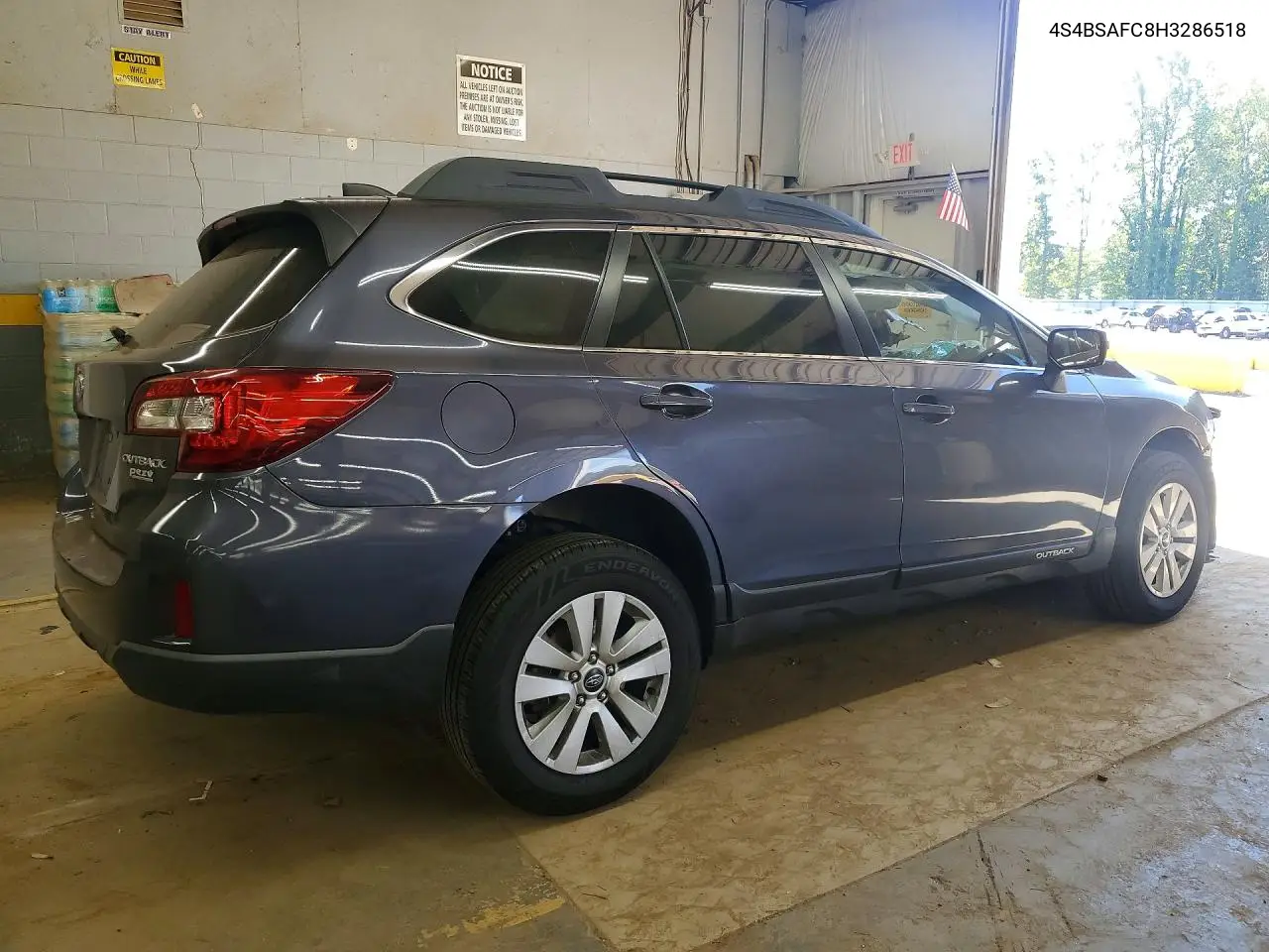 2017 SUBARU OUTBACK VIN 4S4BSAFC8H3286518 — фото 3