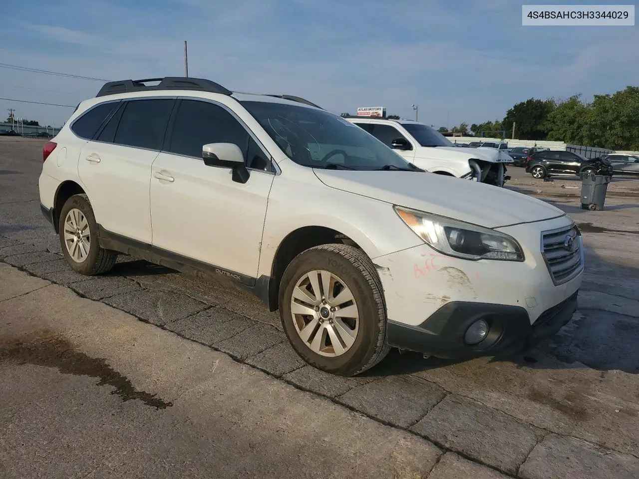 2017 SUBARU OUTBACK VIN 4S4BSAHC3H3344029 — фото 4