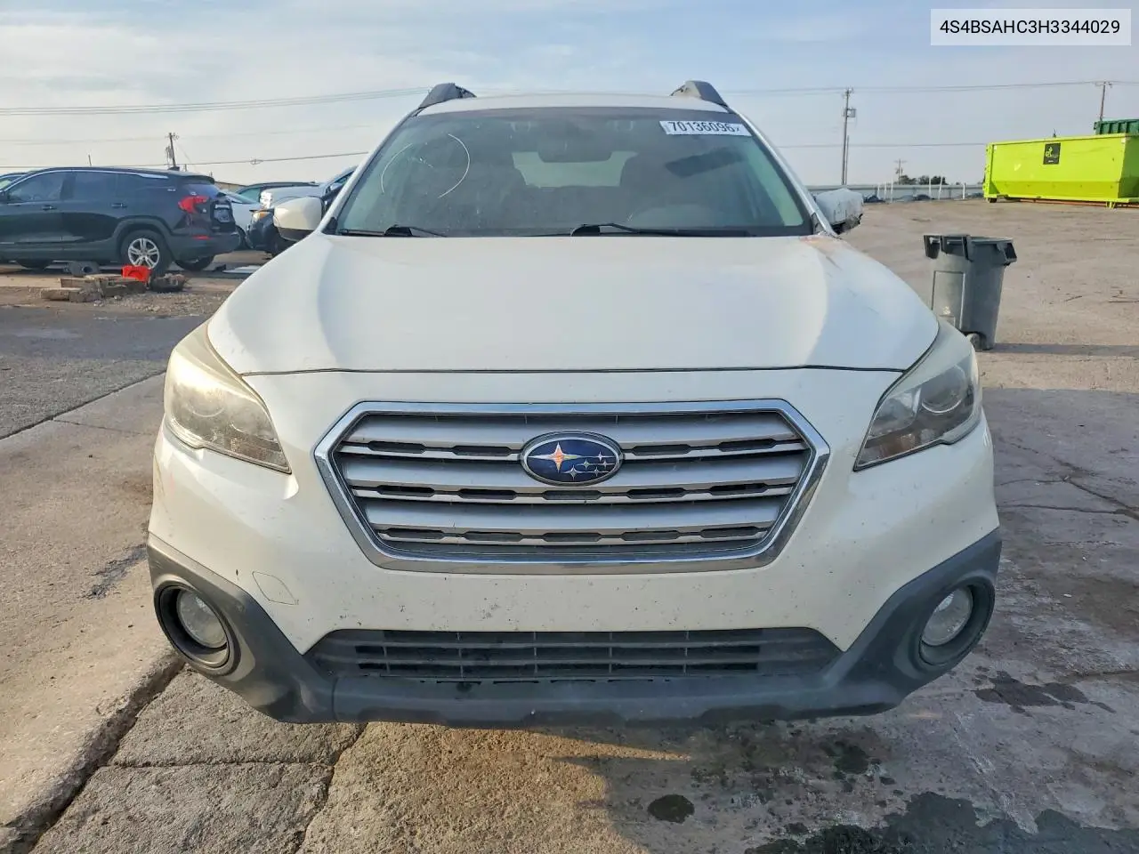 2017 SUBARU OUTBACK VIN 4S4BSAHC3H3344029 — фото 5