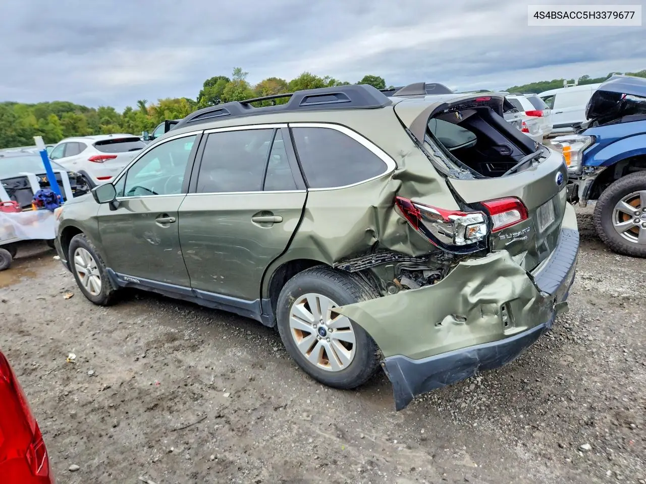 2017 SUBARU OUTBACK VIN 4S4BSACC5H3379677 — фото 2