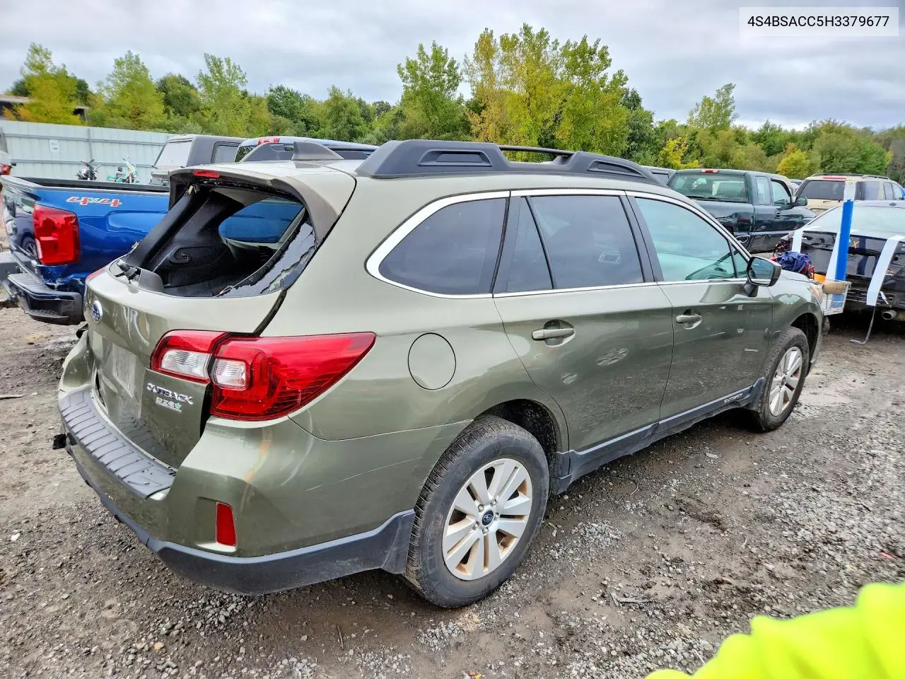 2017 SUBARU OUTBACK VIN 4S4BSACC5H3379677 — фото 3