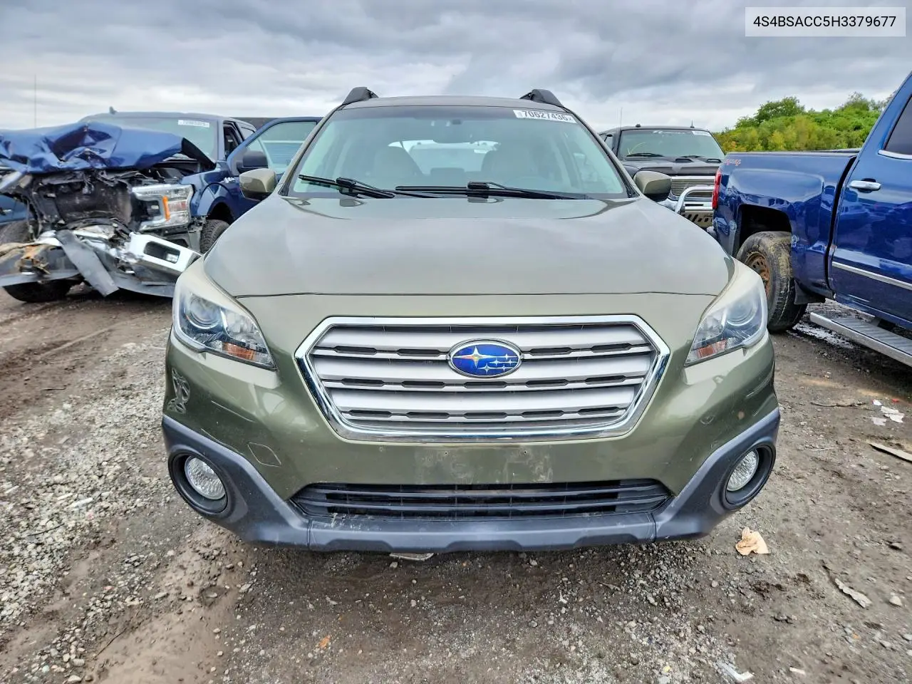 2017 SUBARU OUTBACK VIN 4S4BSACC5H3379677 — фото 5