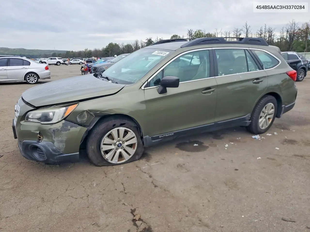 SUBARU OUTBACK 2017, VIN 4S4BSAAC3H3370284