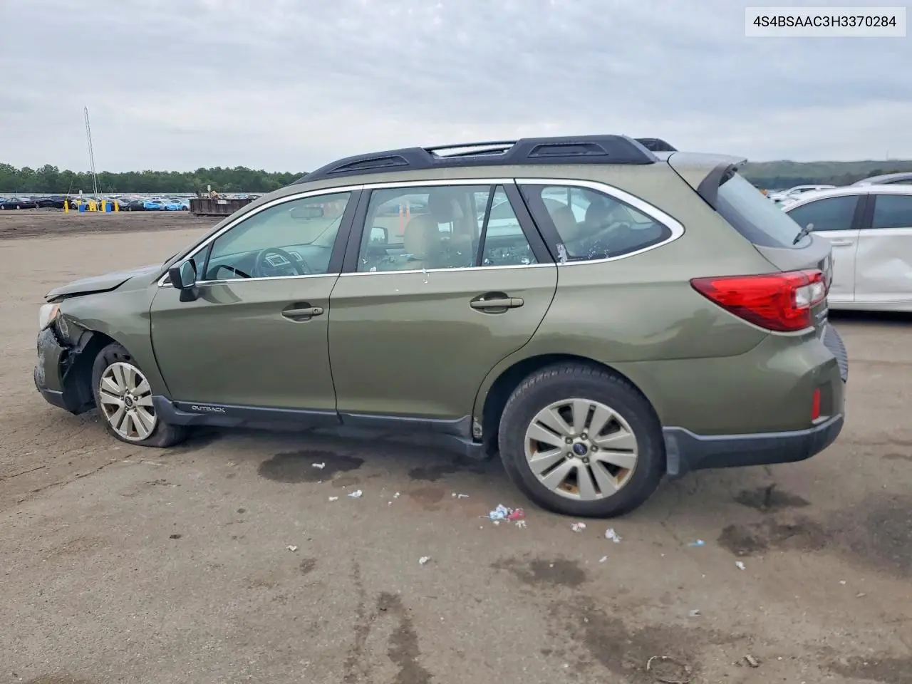 2017 SUBARU OUTBACK VIN 4S4BSAAC3H3370284 — фото 2