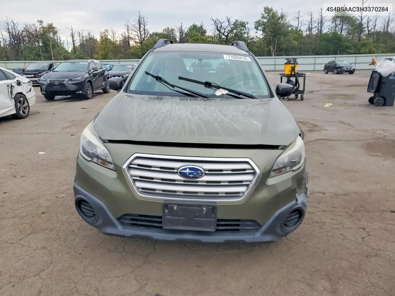 2017 SUBARU OUTBACK VIN 4S4BSAAC3H3370284 — фото 5