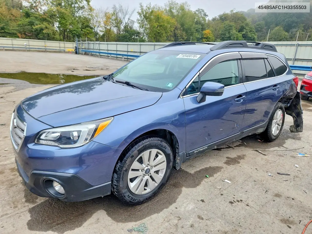 SUBARU OUTBACK 2017, VIN 4S4BSAFC1H3355503
