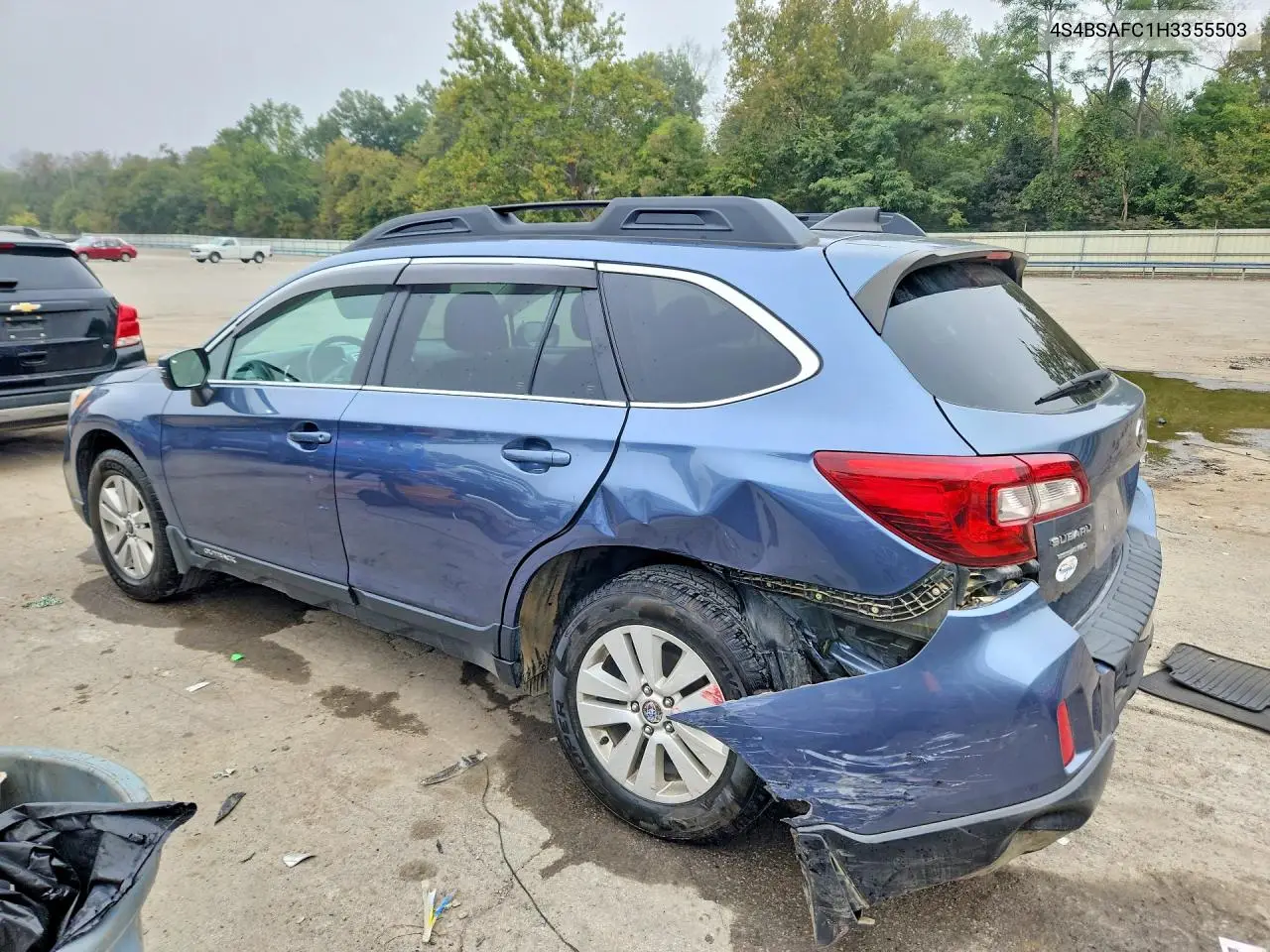 2017 SUBARU OUTBACK VIN 4S4BSAFC1H3355503 — фото 2