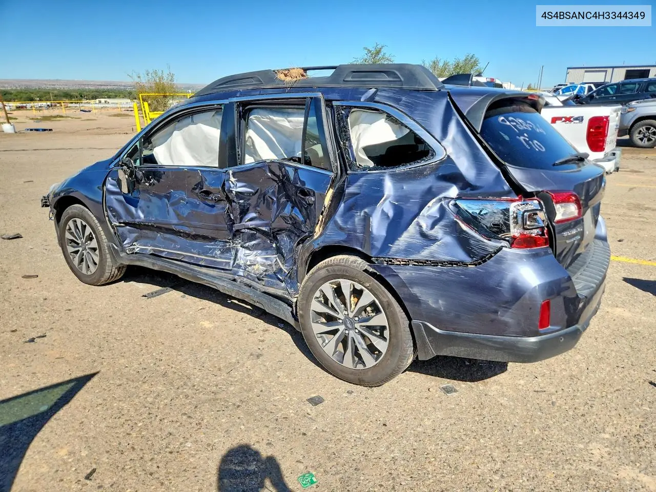 2017 SUBARU OUTBACK VIN 4S4BSANC4H3344349 — фото 2