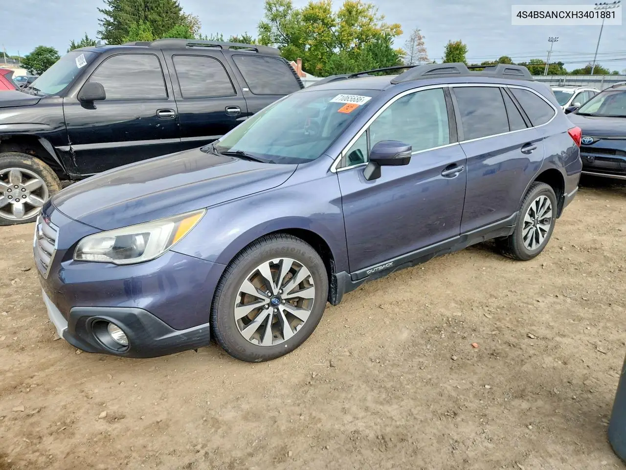 SUBARU OUTBACK 2017, VIN 4S4BSANCXH3401881