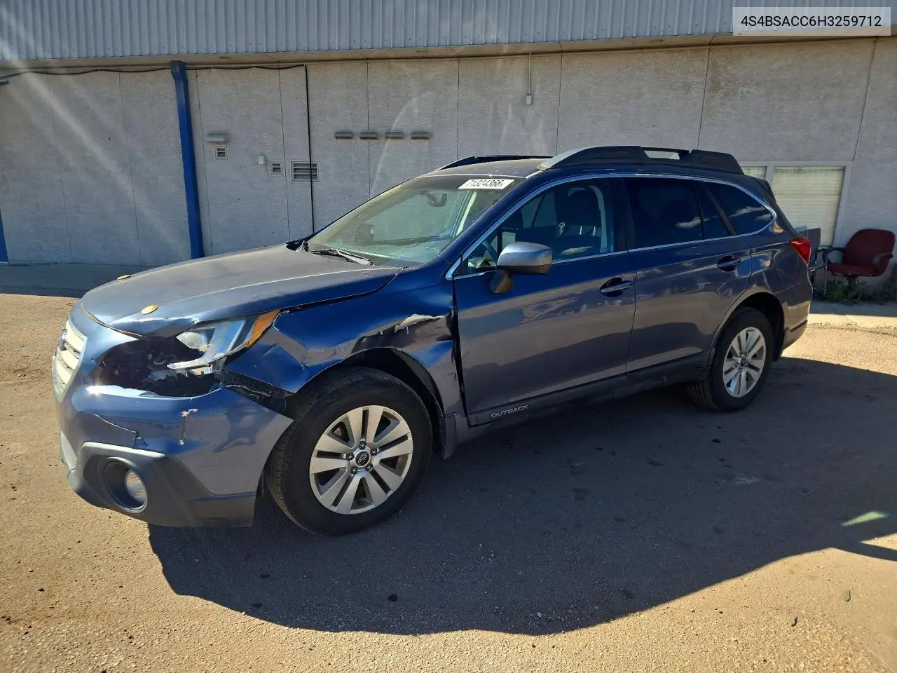 SUBARU OUTBACK 2017, VIN 4S4BSACC6H3259712