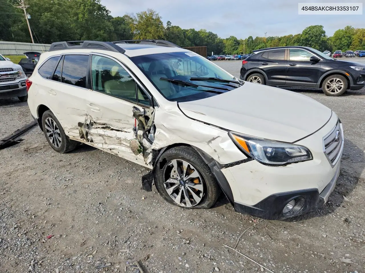 2017 SUBARU OUTBACK VIN 4S4BSAKC8H3353107 — фото 4