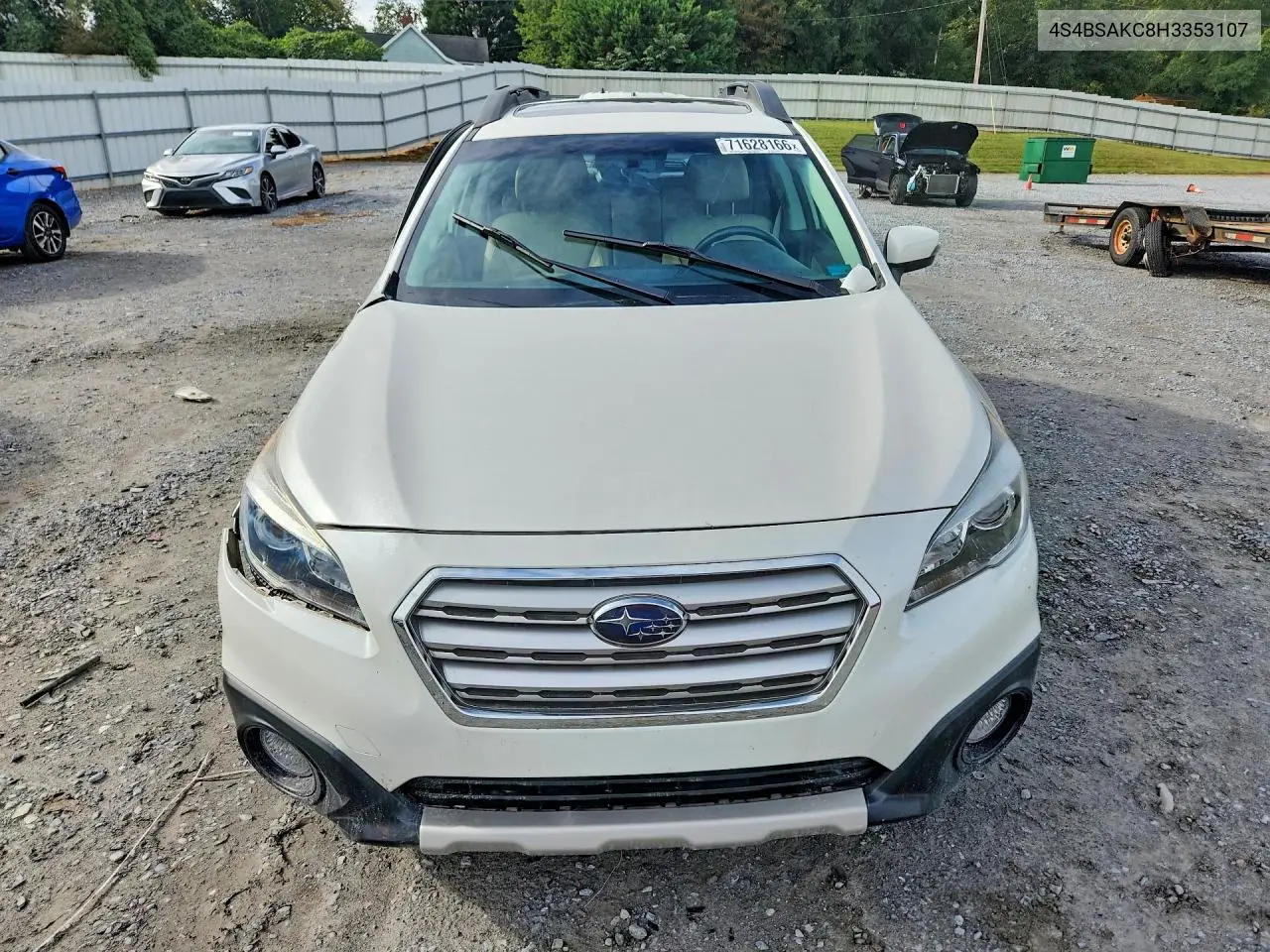 2017 SUBARU OUTBACK VIN 4S4BSAKC8H3353107 — фото 5