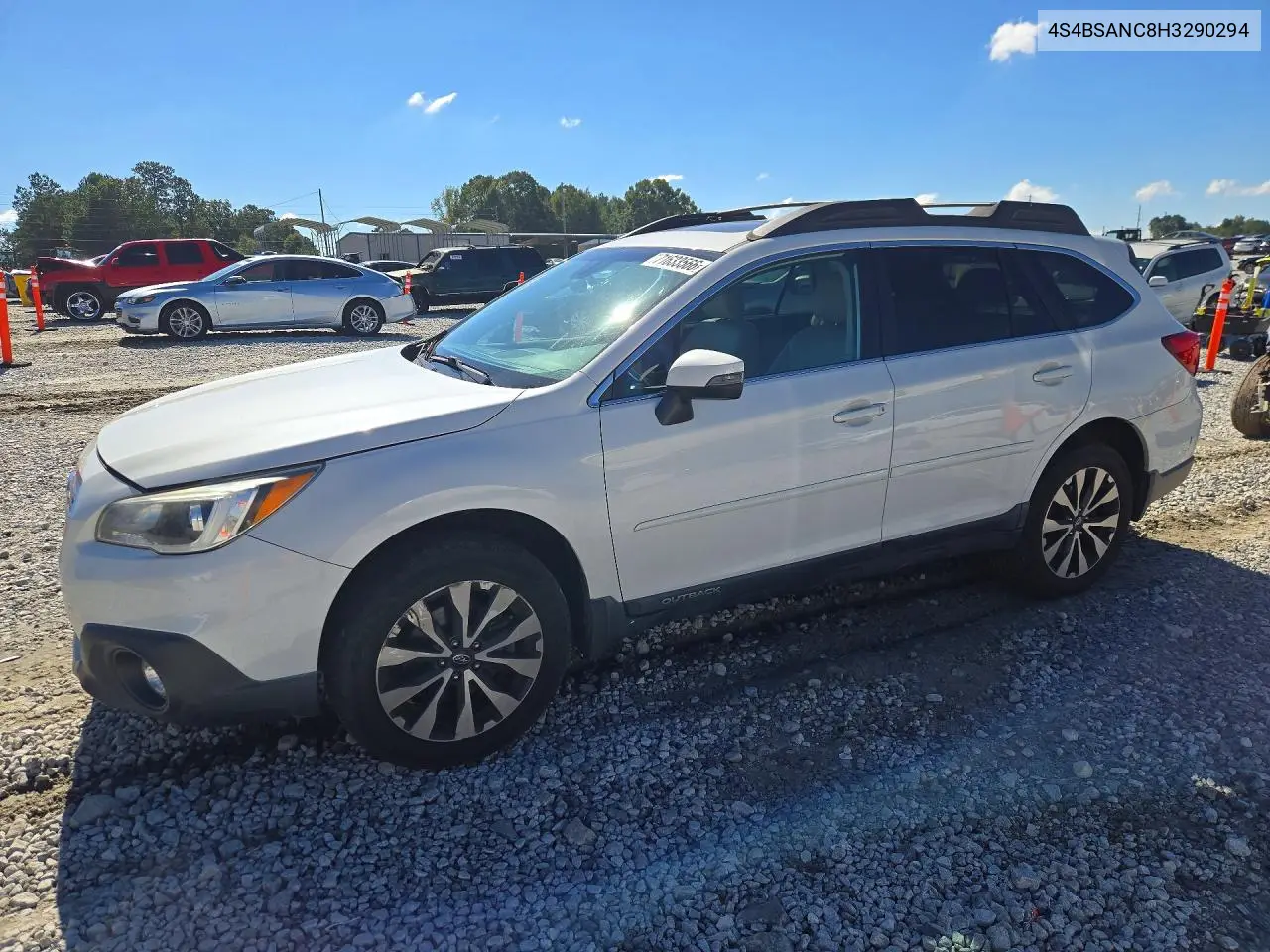 SUBARU OUTBACK 2017, VIN 4S4BSANC8H3290294