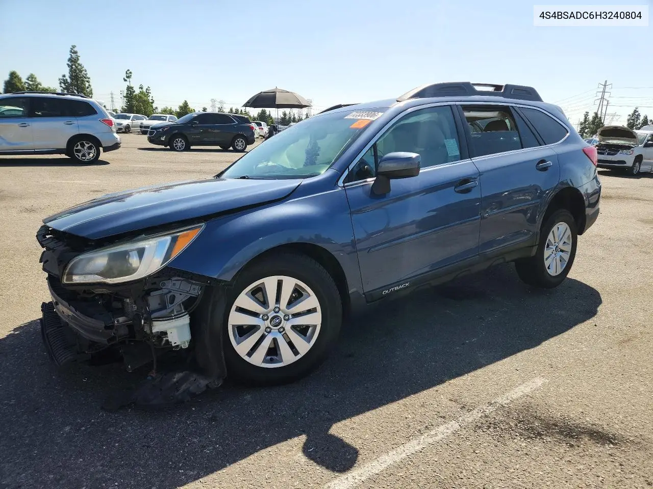 SUBARU OUTBACK 2017, VIN 4S4BSADC6H3240804