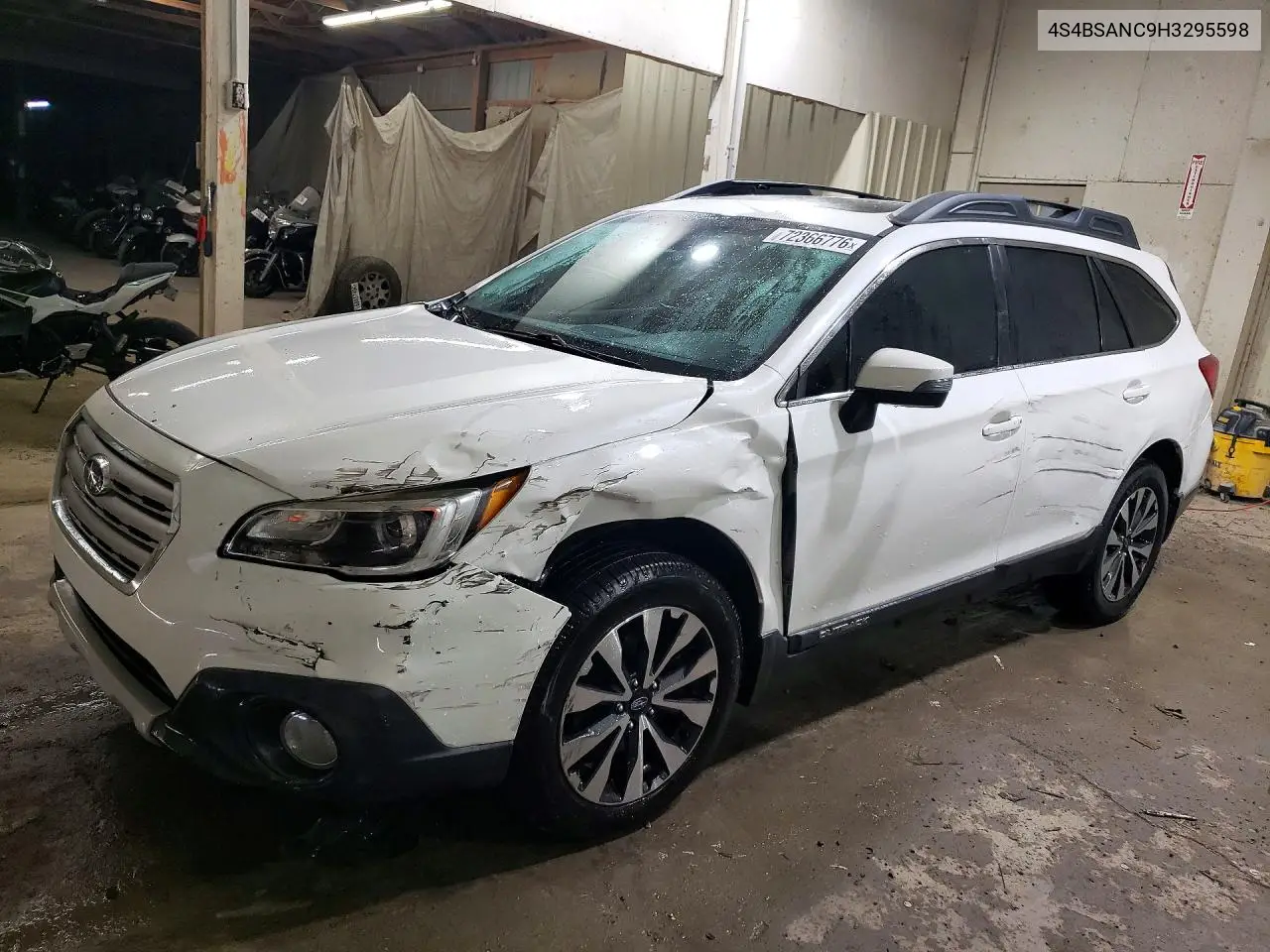 SUBARU OUTBACK 2017, VIN 4S4BSANC9H3295598