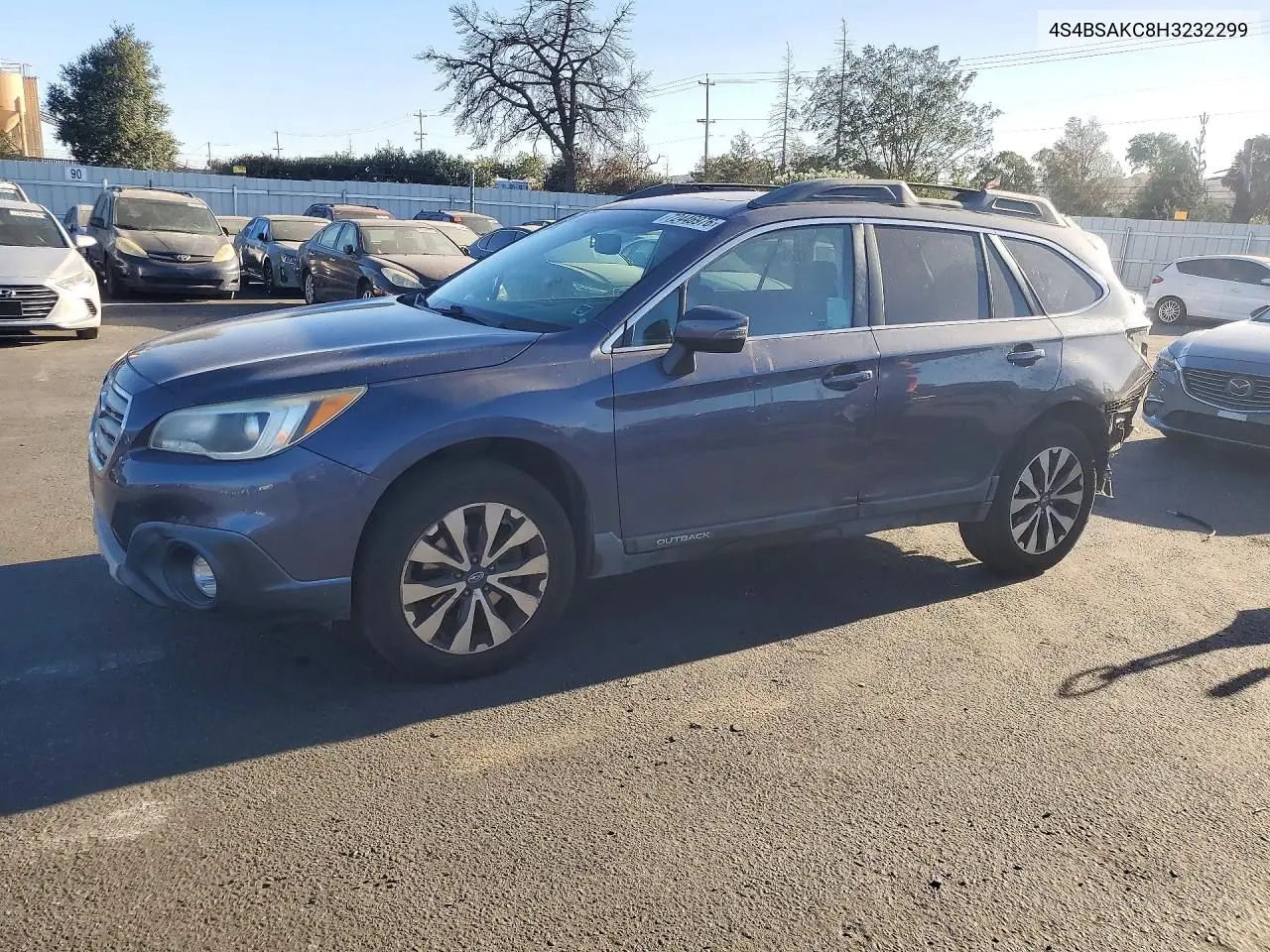 SUBARU OUTBACK 2017, VIN 4S4BSAKC8H3232299