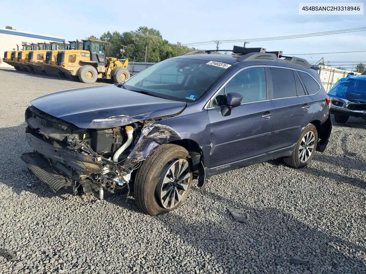 SUBARU OUTBACK 2017, VIN 4S4BSANC2H3318946