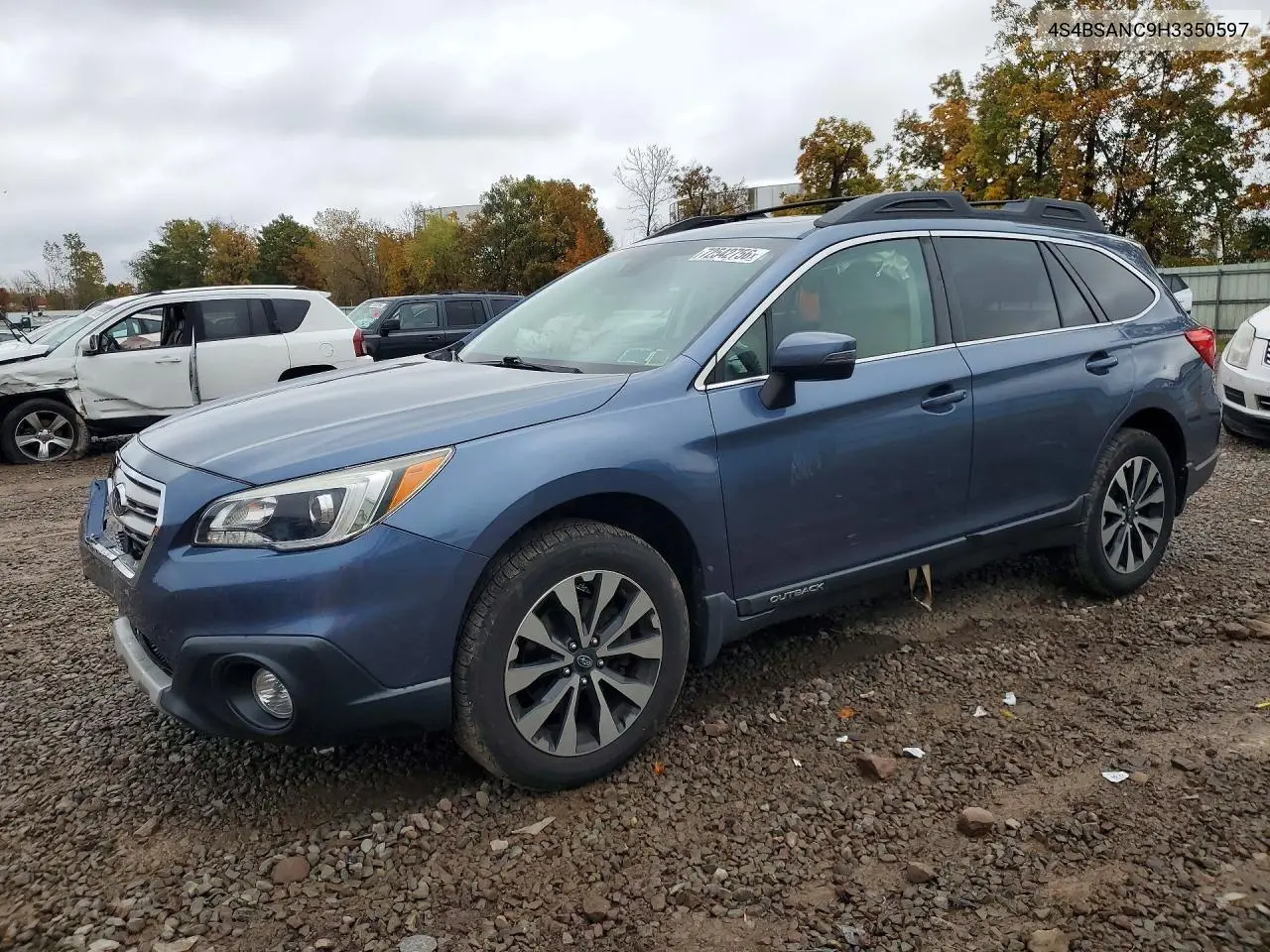SUBARU OUTBACK 2017, VIN 4S4BSANC9H3350597