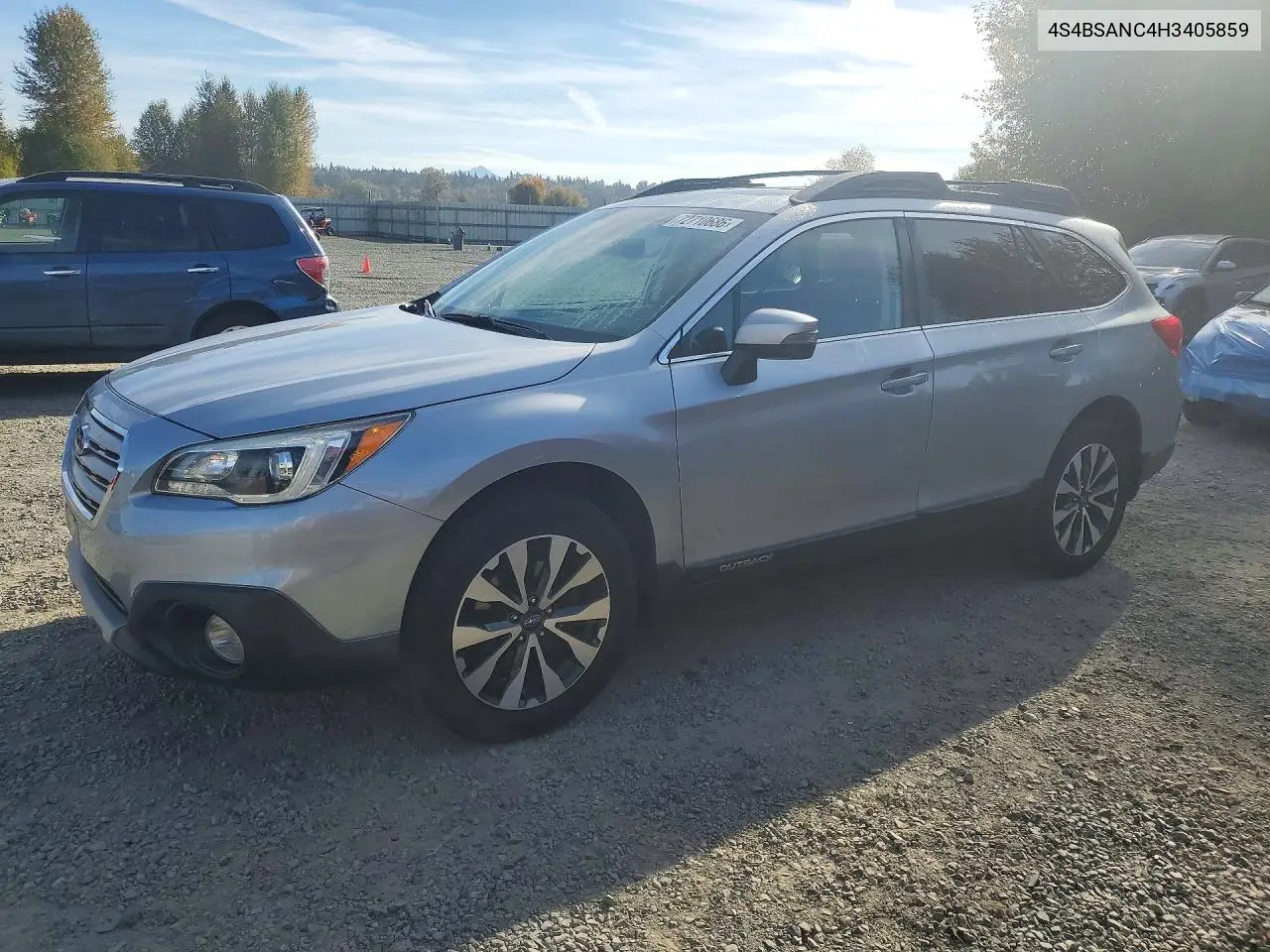 SUBARU OUTBACK 2017, VIN 4S4BSANC4H3405859