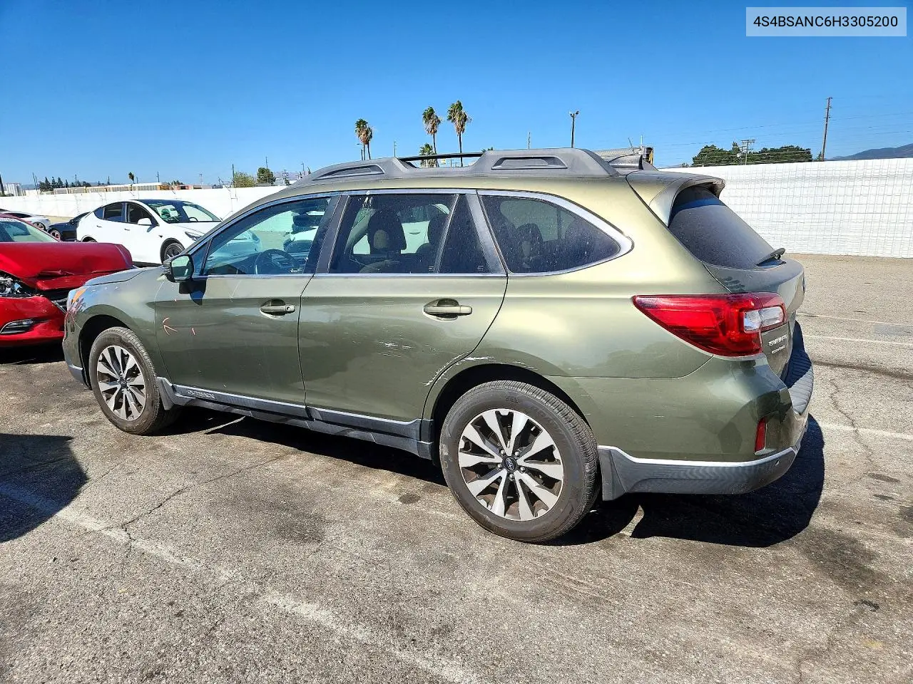 2017 SUBARU OUTBACK VIN 4S4BSANC6H3305200 — фото 2