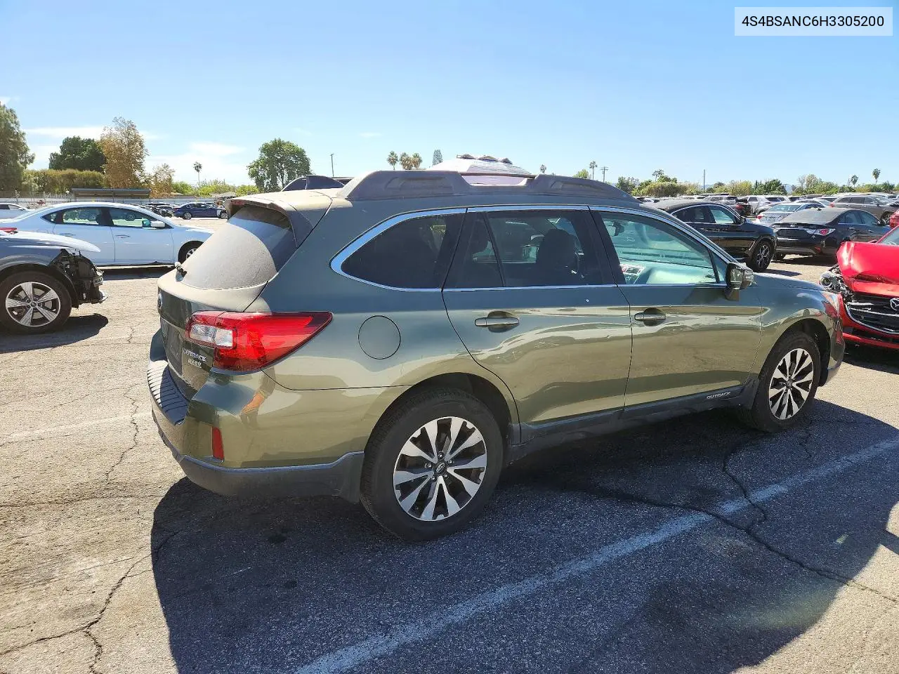 2017 SUBARU OUTBACK VIN 4S4BSANC6H3305200 — фото 3