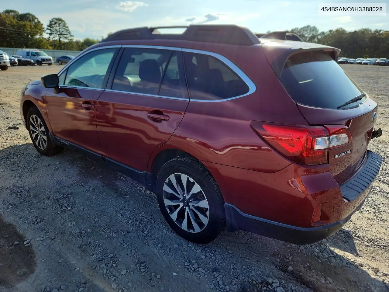 2017 SUBARU OUTBACK VIN 4S4BSANC6H3388028 — фото 2