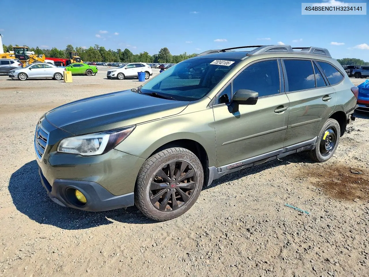 SUBARU OUTBACK 2017, VIN 4S4BSENC1H3234141