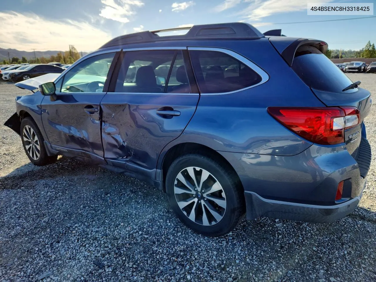 2017 SUBARU OUTBACK VIN 4S4BSENC8H3318425 — фото 2