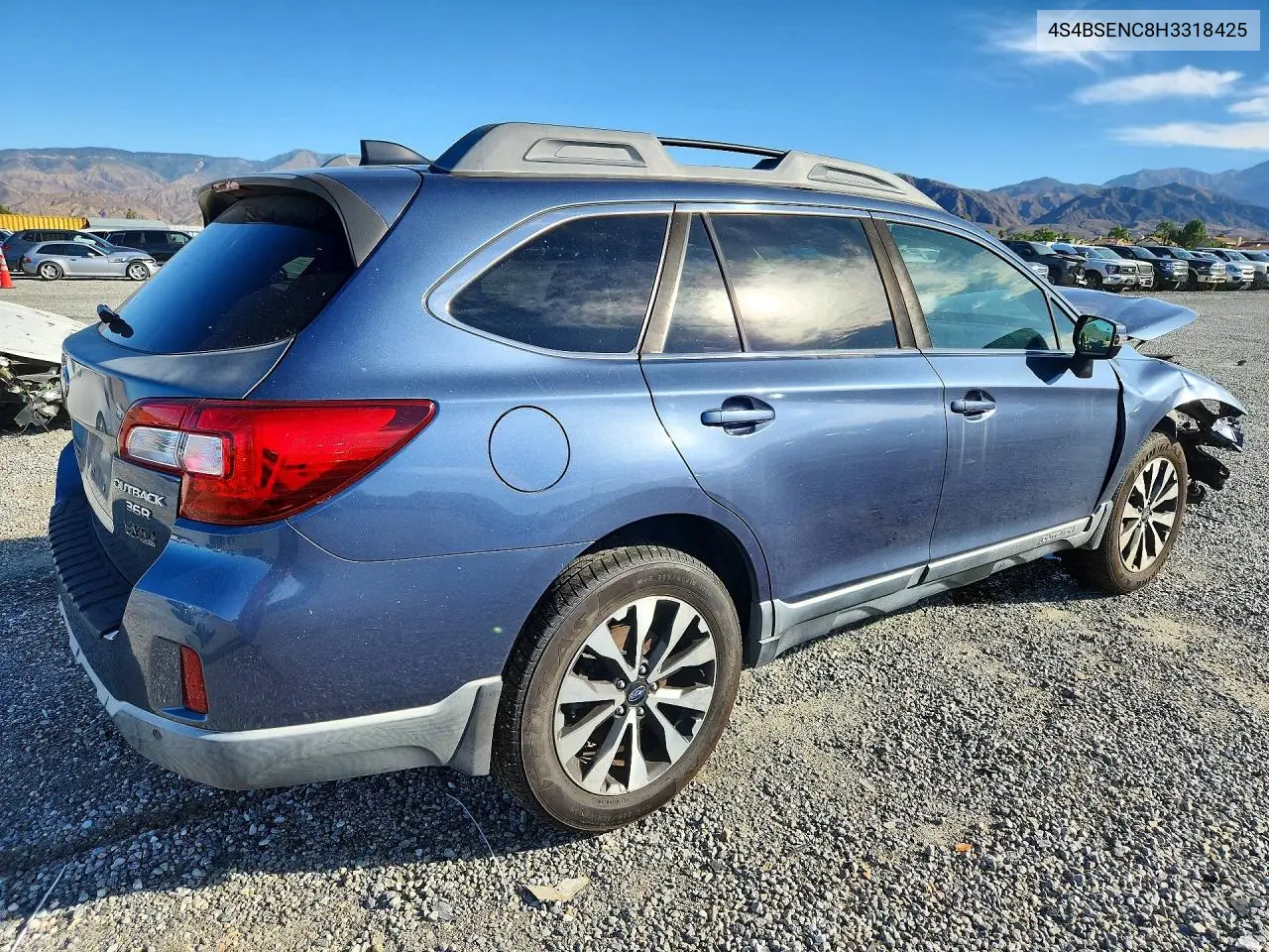 2017 SUBARU OUTBACK VIN 4S4BSENC8H3318425 — фото 3