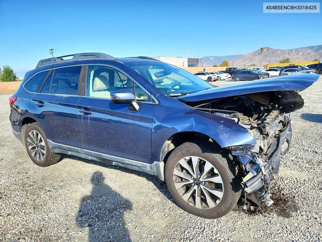 2017 SUBARU OUTBACK VIN 4S4BSENC8H3318425 — фото 4
