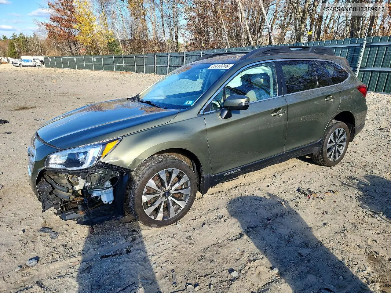 SUBARU OUTBACK 2017, VIN 4S4BSANC8H3389942