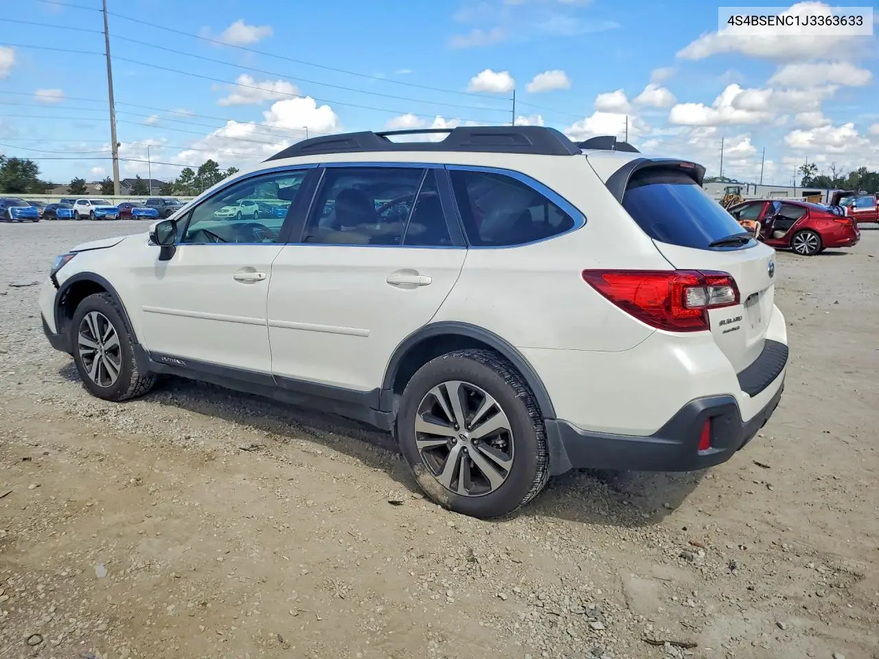 2018 SUBARU OUTBACK VIN 4S4BSENC1J3363633 — фото 2