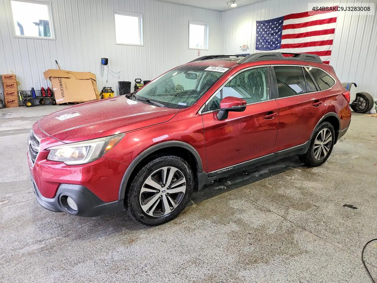 SUBARU OUTBACK 2018, VIN 4S4BSAKC9J3283008