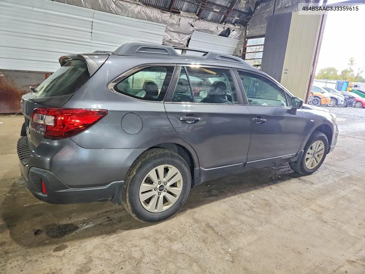 2018 SUBARU OUTBACK VIN 4S4BSAAC3J3359615 — фото 3