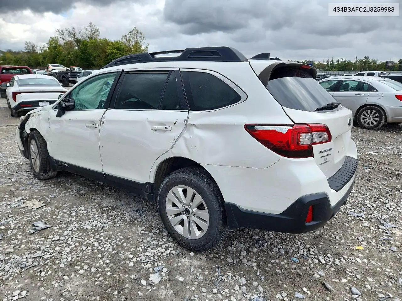 2018 SUBARU OUTBACK VIN 4S4BSAFC2J3259983 — фото 2