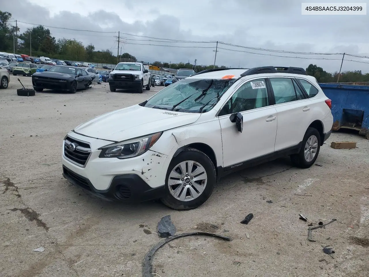 SUBARU OUTBACK 2018, VIN 4S4BSAAC5J3204399