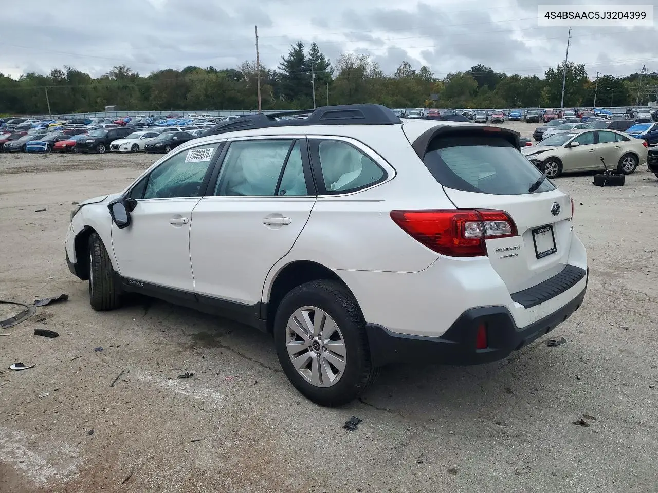 2018 SUBARU OUTBACK VIN 4S4BSAAC5J3204399 — фото 2