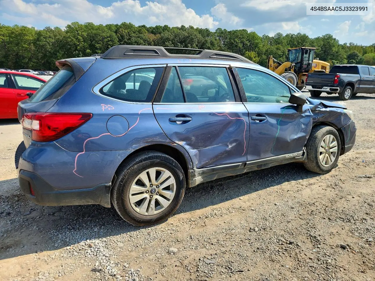2018 SUBARU OUTBACK VIN 4S4BSAAC5J3323991 — фото 3