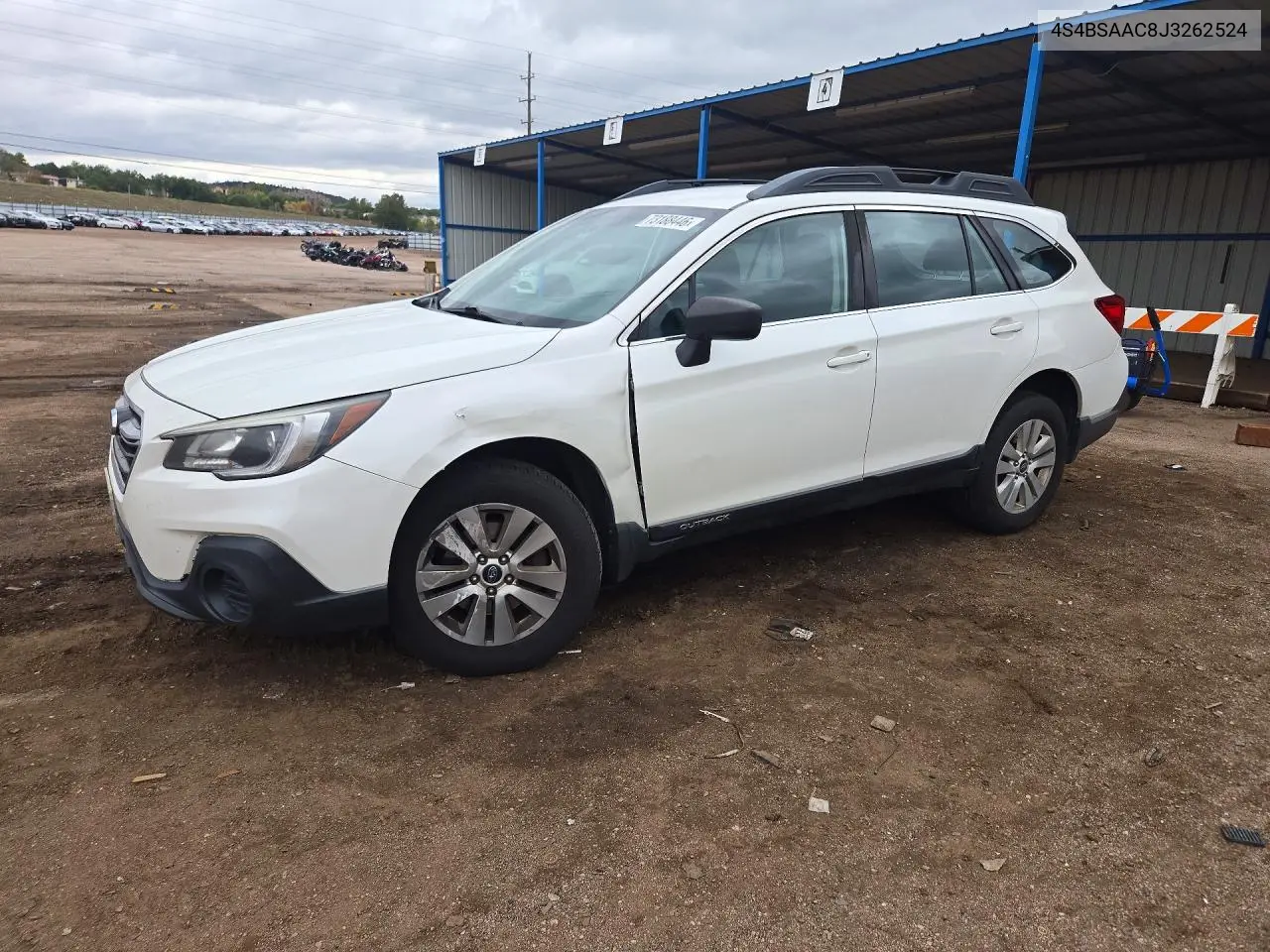 SUBARU OUTBACK 2018, VIN 4S4BSAAC8J3262524