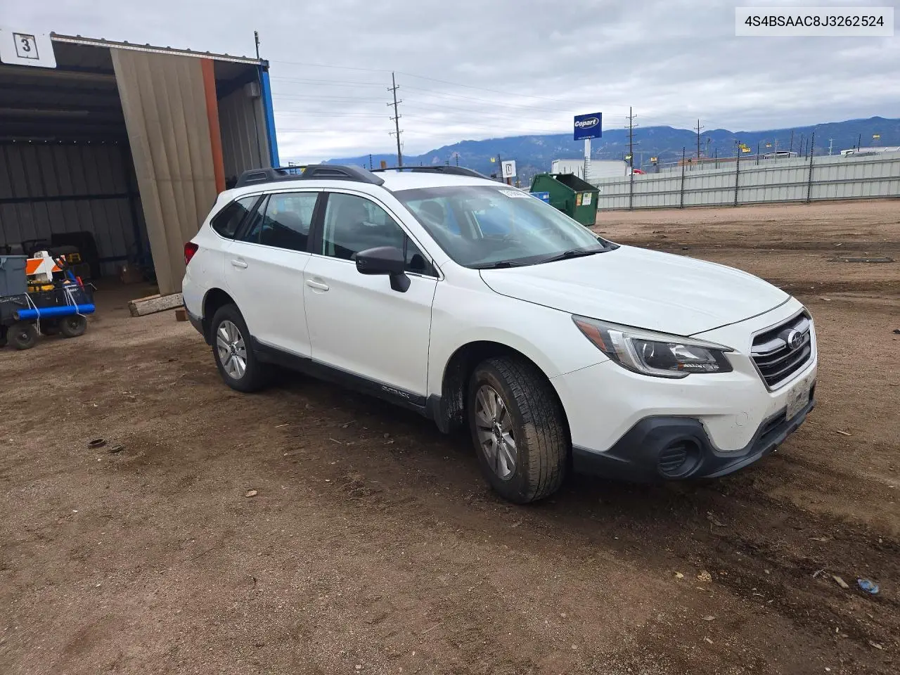 2018 SUBARU OUTBACK VIN 4S4BSAAC8J3262524 — фото 4