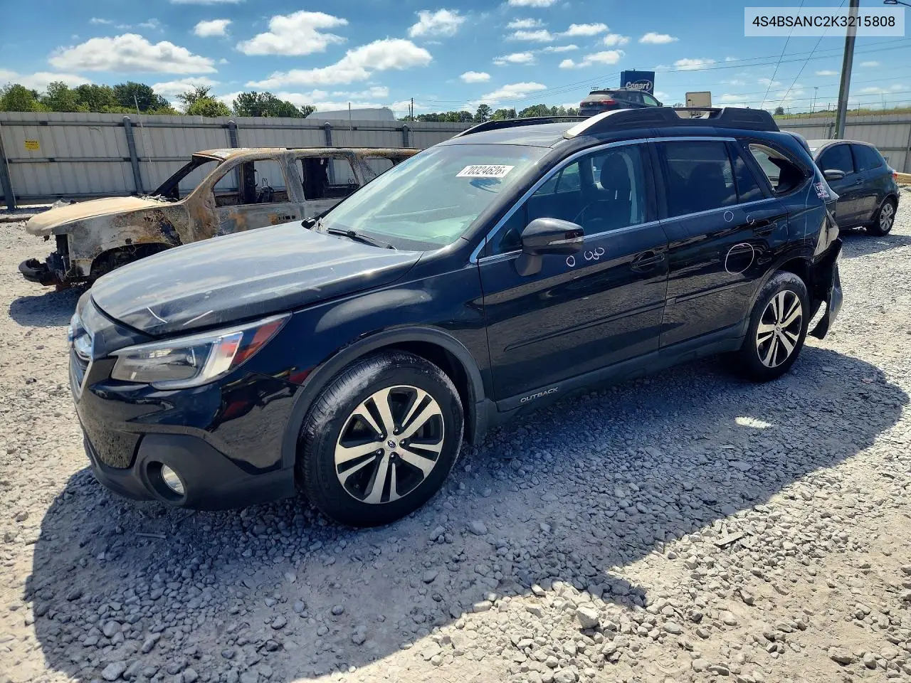 SUBARU OUTBACK 2019, VIN 4S4BSANC2K3215808
